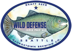 Wild Defense IPA tap label
